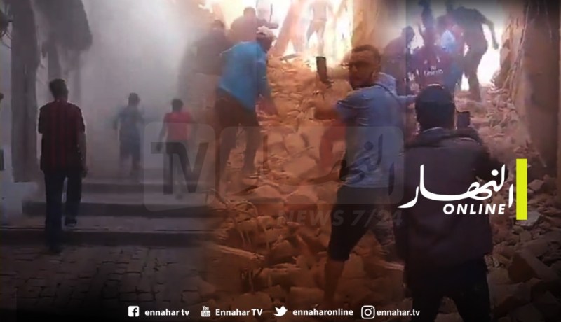 انهيار مبنى في حي القصبة العتيق وسط العاصمة