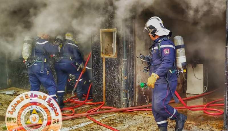 وهران: حريق يأتي على مستودع لتخزين الملابس