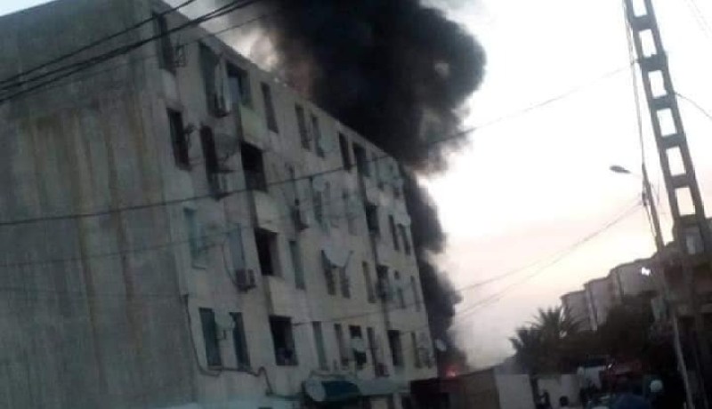 حريق مهول يشب في سوق جواري بسيق في معسكر