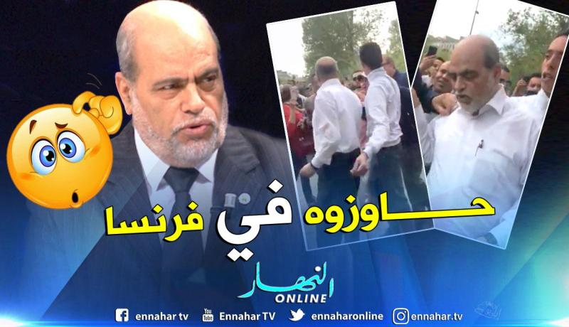 بالفيديو .. طرد أبو جرة سلطاني من المسيرة بفرنسا وسط هتافات “كليتو لبلاد يالسراقين”