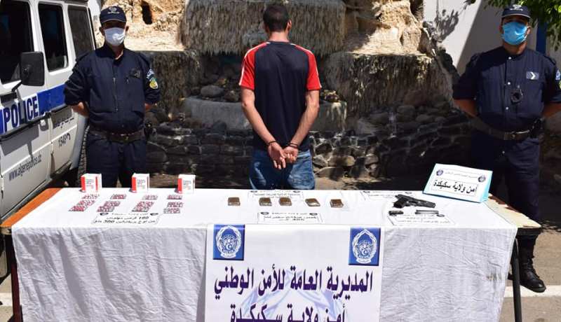 سكيكدة: حجز سلاح ناري من الصنف الرابع  وقرابة نصف كيلوغرام “زطلة”