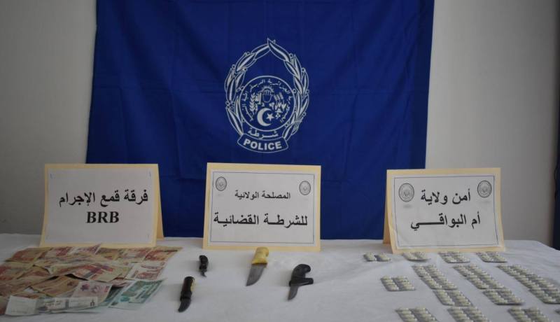 أم البواقي: توقيف 4 أشخاص وحجز 179 قرص “ليريكا” وأسلحة بيضاء