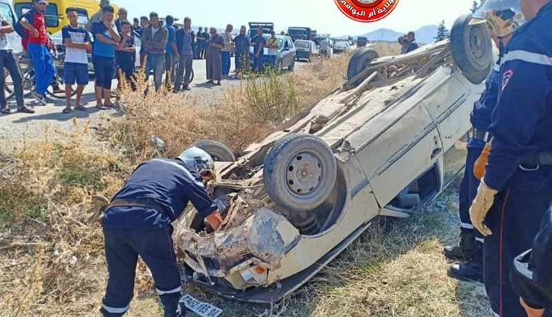 أم البواقي: وفاة شخص في إنحراف وإنقلاب سيارة