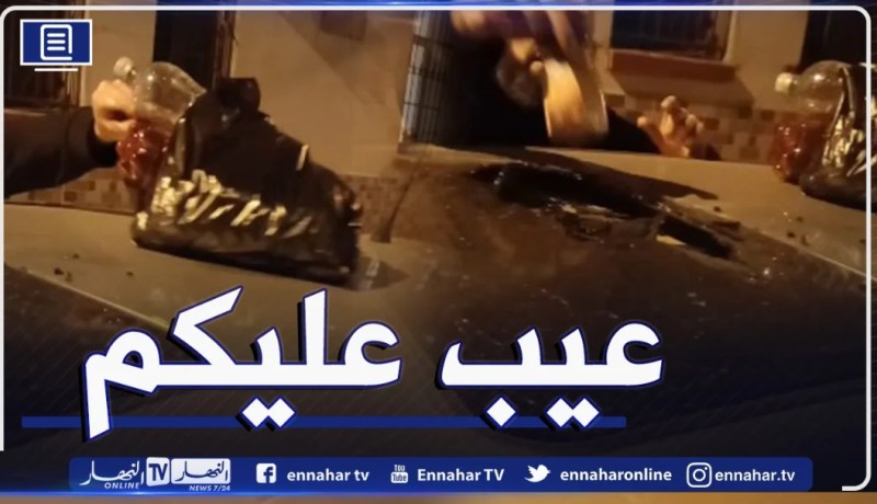بالفيديو.. تحطم السقف الزجاجي لسيارة أحد المواطنين بسبب “شكارة زبل”
