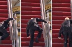 هذا تعليق البيت الأبيض  على تعثر الرئيس الأمريكي أثناء صعوده الطائرة