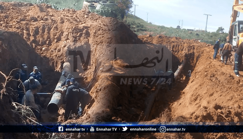 إعادة تشغيل أنبوب الغاز الذي تعرض للتخريب في الطارف مساء اليوم