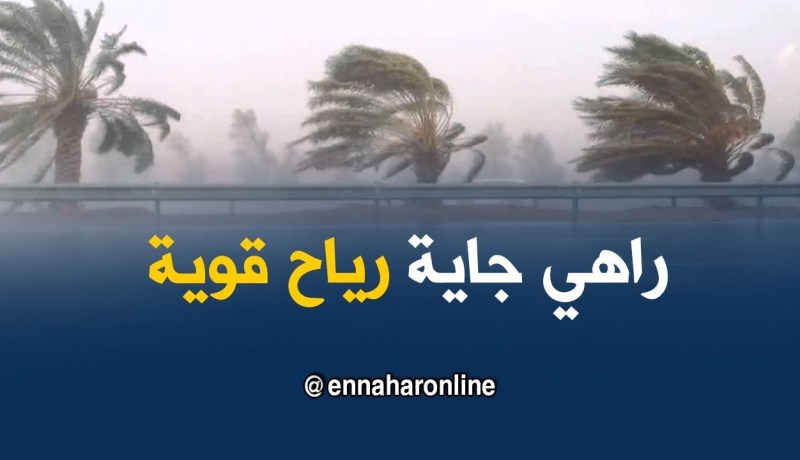 نشرية خاصة تحذر من هبوب رياح قوية على 9 ولايات