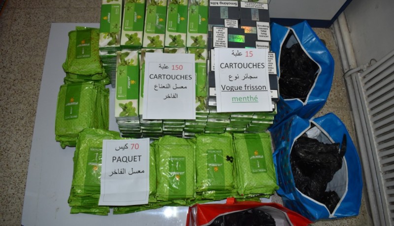 حجز 150علبة معسل مهربة من تونس بالطارف