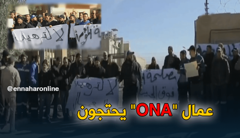 وقفة احتجاجية لعمال الديوان الوطني للتطهير بالأغواط