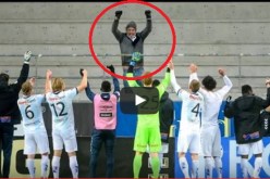 بالفيديو .. فريق يحتفل بالفوز مع مشجع وحيد