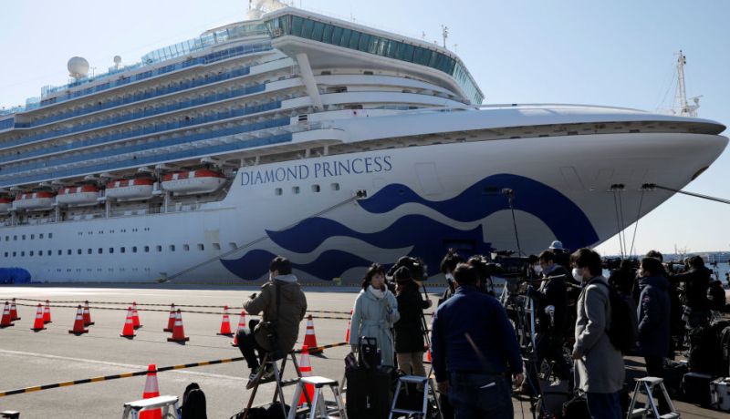 عدد المصابين بفيروس كورونا على سفينة اليابان يصل لـ542