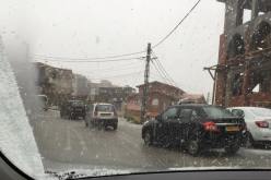 تساقط الثلوج في العاصمة