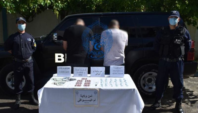 أم البواقي: توقيف شخصين وحجز مخدرات صلبة ومؤثرات عقلية