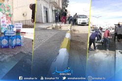 بالصور.. شباب حي 400 مسكن ينظفون ويزينون حيهم بالوادي