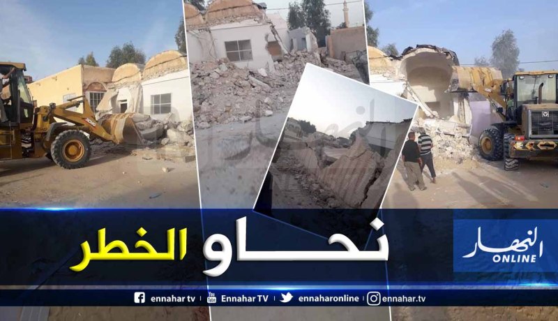 بالفيديو والصور.. والي الوادي يتدخل لازالة الخطر عن 600 تلميذ بإبتدائية علي عيادي