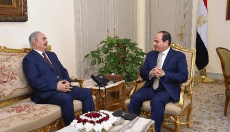 السيسي يلتقي حفتر بالقاهرة “لبحث الأوضاع في ليبيا”