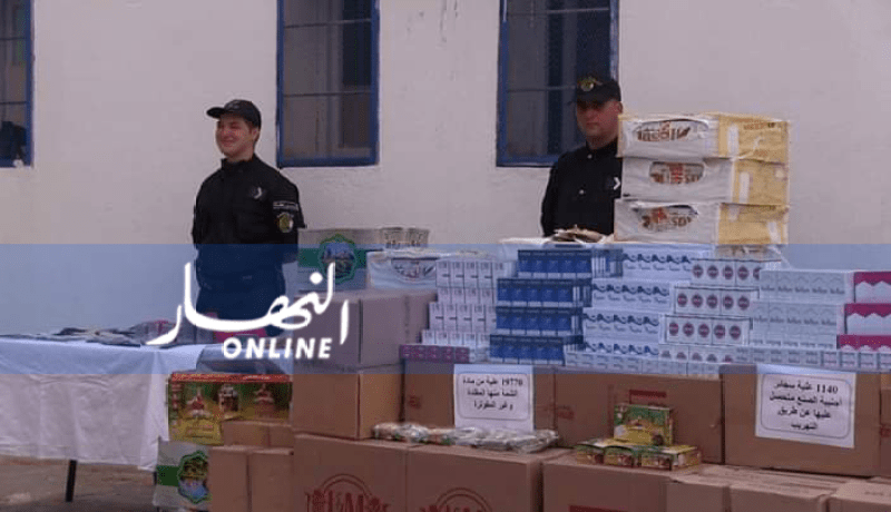 حجز 3.7 كلغ مخدرات و أسلحة بيضاء و آلاف العلب من المواد التبغية المهربة بغرداية