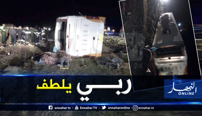 بالصور.. 4 قتلى و30 جريحا في إنقلاب حافلة بين بوسعادة وعين الحجل