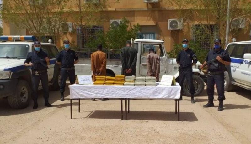 تمنراست: توقيف 3 أشخاص وحجز 40 كلغ مخدرات “بانقو”