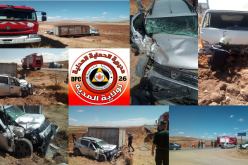 وفاة طفل وإصابة 4 أشخاص في اصطدام شاحنة وسيارة سياحية بالمدية