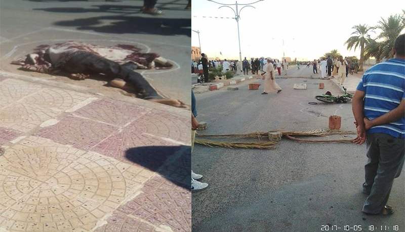 أعمــال شغــب وقطــع طرقــات بعــد مقتــل شــاب دهســـا بسيـــارة الـــدرك فـــي الـــوادي