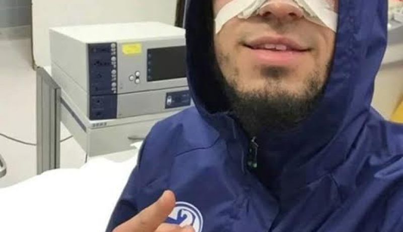 بن طالب يصاب بكسر في الأنف