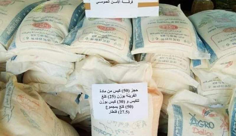 عنابة: توقيف شخصين وحجز 27.5 قنطار من الفرينة وأزيد من 5 قناطير الفريك