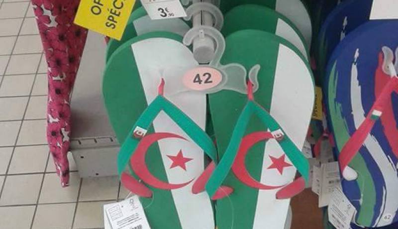 الراية الوطنية الجزائرية تدنس بفرنسا