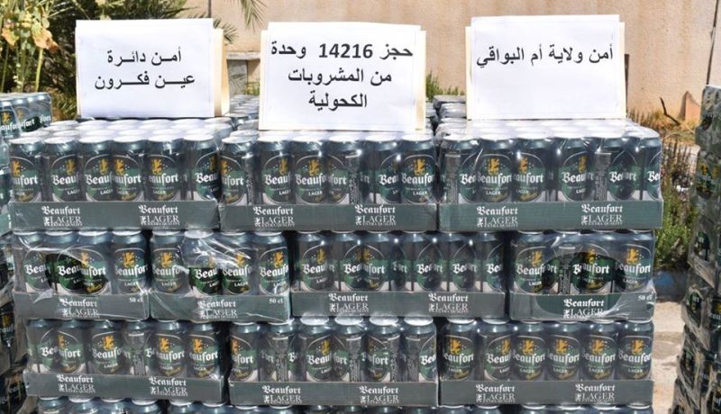 أم البواقي.. توقيف شخص وحجز أزيد من 14 ألف وحدة من المشروبات الكحولية