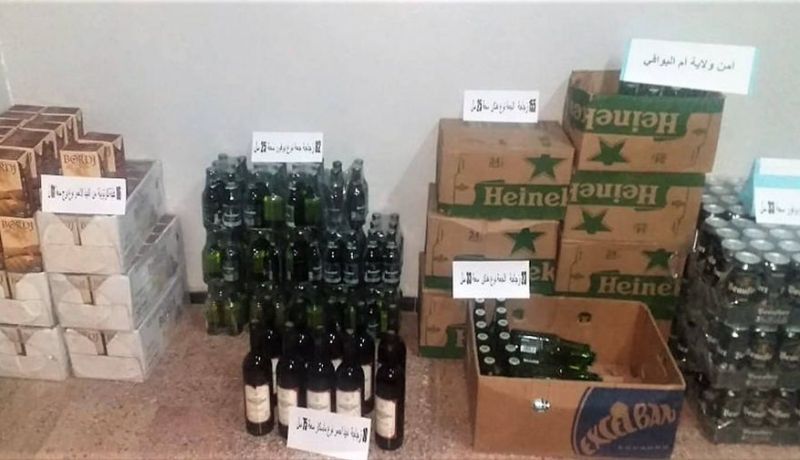 أم البواقي.. حجز أزيد من 800 وحدة من المشروبات الكحولية