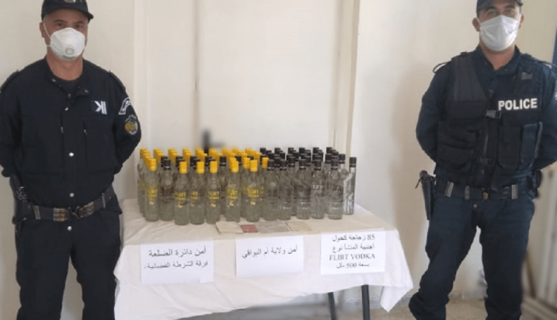 أم البواقي.. توقيف شخص وحجز 85 وحدة من الخمور