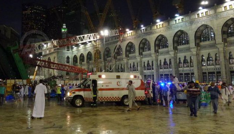 ارتفاع حصيلة القتلى إلى107 شخصا و جرح 238 حاج في حادثة سقوط رافعة بالحرم المكي