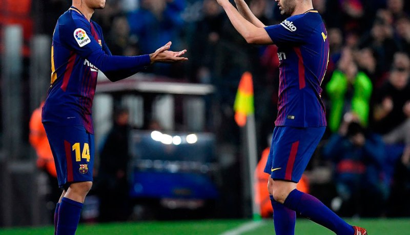 أول مشاركة لأغلى لاعب في تاريخ برشلونة !