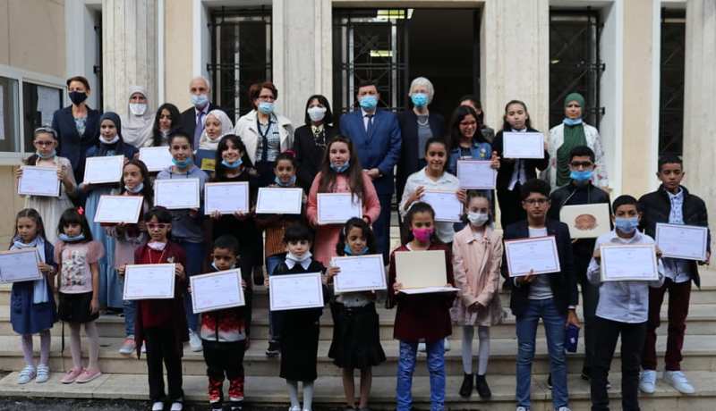 توزيع الجوائز على الفائزين في مسابقة الأطفال المتمدرسين بفترة الحجر