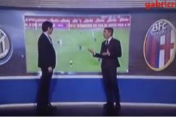 بالفيديو.. مذيع يعتدي بالركل على نجم ميلان السابق