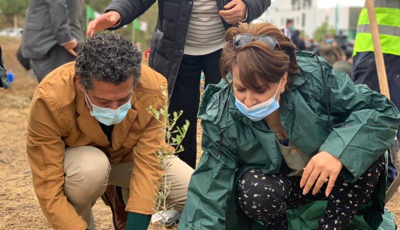 وزيرة الثقافة تشارك في الحملة الوطنية للتشجير رفقة عدد من الفنانين