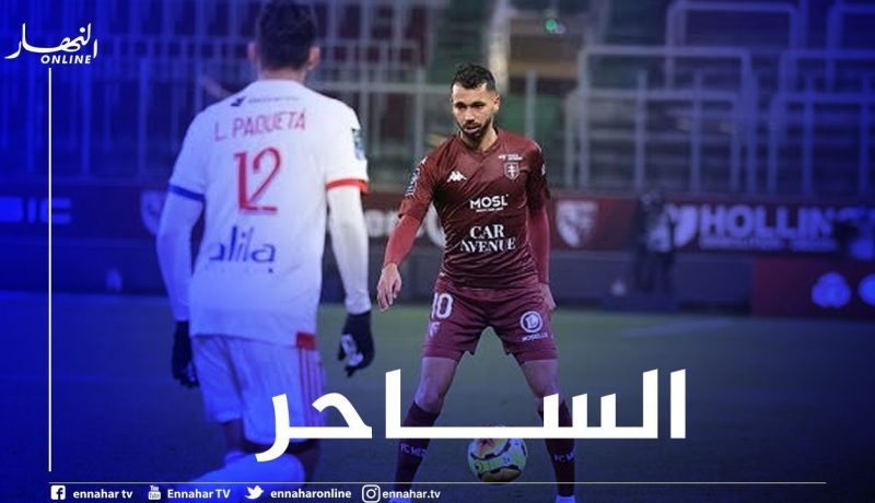 نجم الخضر الأفضل في فريقه الفرنسي هذا الموسم