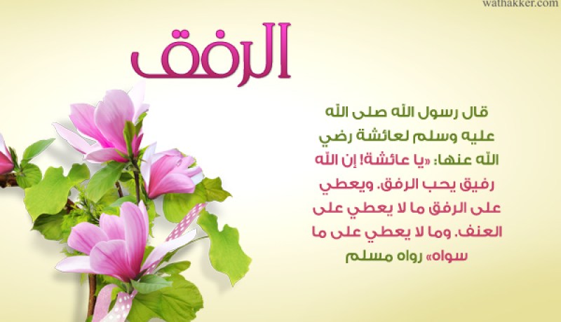 إن الله رفيق يحب الرفق