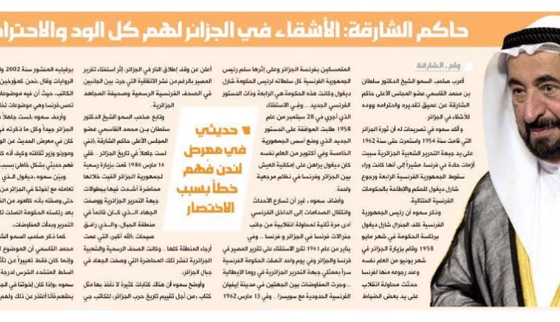 بالفيديو…أول رد لحاكم الشارقة حول تصريحاته عن استقلال الجزائر