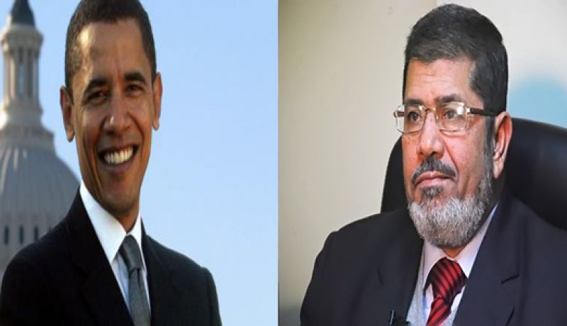 أوباما يهنئ مرسي على فوزه برئاسة مصر