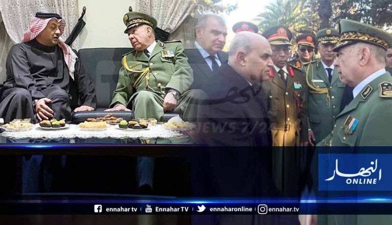 السعيد شنقريحة يستقبل التعازي من قادة جيوش مصر وقطر