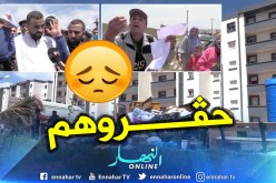 بالفيديو والصور.. غرباء يرحلون مكان منكوبي مركز الايواء المحترق بوهران