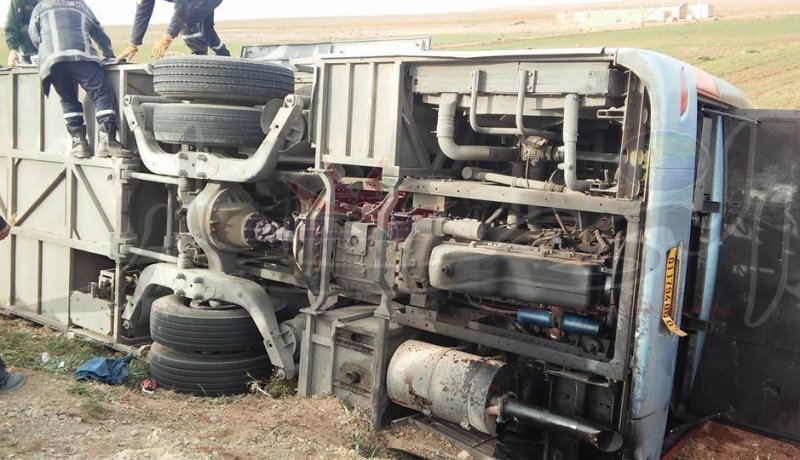 18 جريحا جراء انقلاب حافلة بعين تموشنت