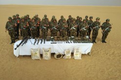 بالصور.. الجيش يكشف مخبأ يحتوي على رشاشات ثقيلة و11 قذيفة هاون وأسلحة أخرى وذخيرة
