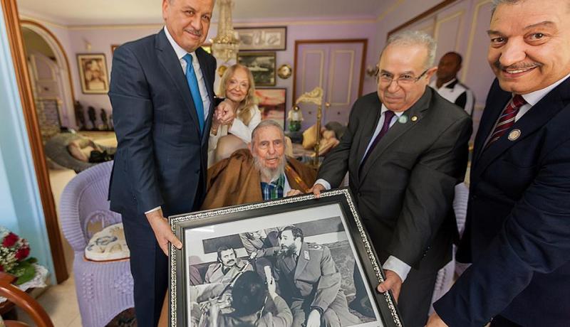 آخر صور للزعيم فيدل كاسترو  مع سلال ولعمامرة وبوضياف