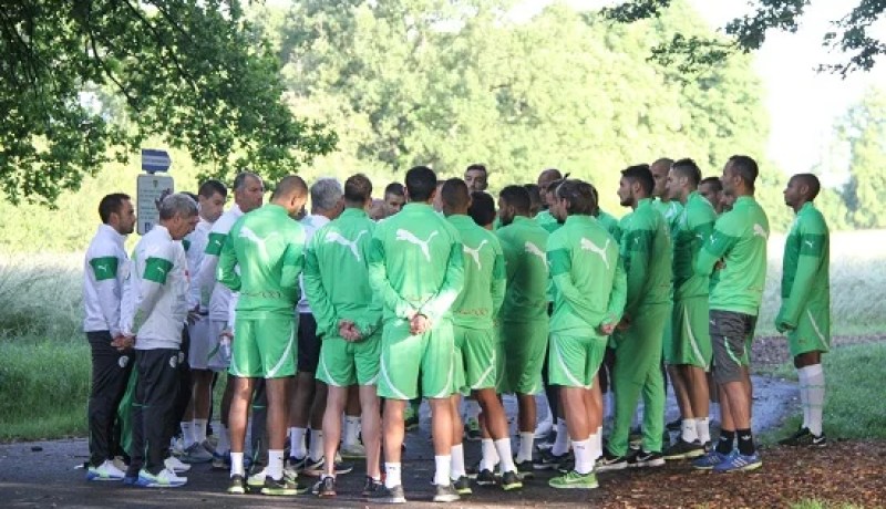 الخضر يجرون حصة استرجاعية بإحدى الغابات المجاورة لمقر إقامتهم بسويسرا