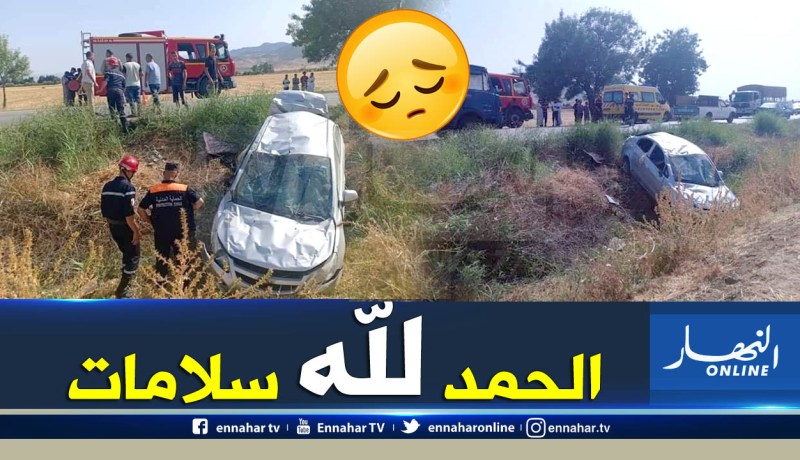 بالصور.. جريح في إنحراف وإنقلاب سيارة في المخاطرية عين الدفلى