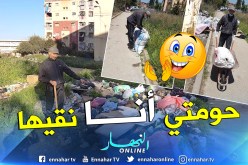 بالفيديو : شابان من الكاليتوس يقومان بتنظيف مدخل حيهم الذي أغلقته النفايات