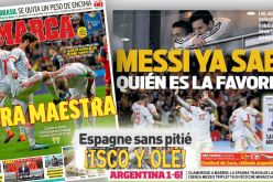 بالفيديو.. إسبانيا تُهين الأرجنتين بسداسية !!