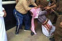 بالصور.. سعودي يحاول ذبح طبيب لأنه قام بتوليد زوجته